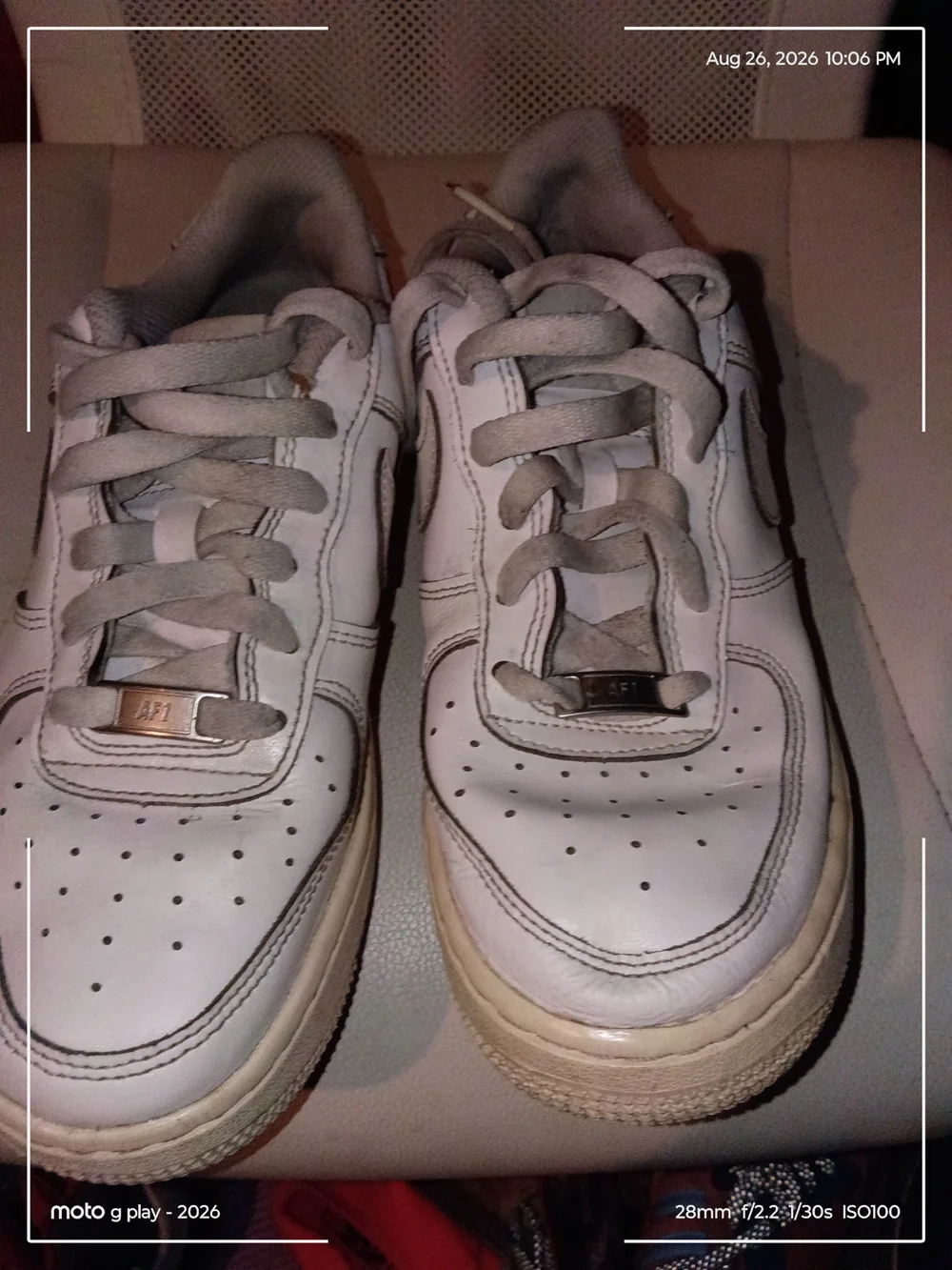 Kids White Leather Sneaker with Subtle Swoosh Accent